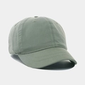 Dettaglio del cappellino in cotone twill verde grigio con cuciture e trama del tessuto - Regolabile / verde chiaro
