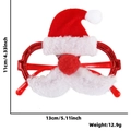 Sparkly red Santa Claus Christmas glasses frames with size and weight indicators - Christmas Hat Beard