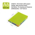 Green A6 PU leather notebook with rainbow edges and 200 pages of high-quality paper - A6 / Green