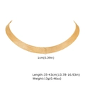 Dettaglio della collana choker a maglia dorata in acciaio inox con misura di 1cm - Collana / Oro