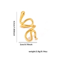 Spécifications détaillées de la bague serpent dorée indiquant dimensions et poids - Ouvert Réglable / Style de Serpent Enroulé (TYGR0180)
