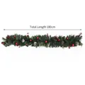 180cm Christmas garland with green pine needles, red berries and natural pine cones - 180cm Gold Ball & Pine Cone Garland