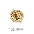 Detailed view of a golden elephant connector with cubic zirconia for DIY bracelets - Elephant Connector