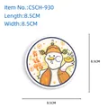 Round cartoon duck wood pulp sponge with God of Wealth hat and gold ingot print - Money Duck