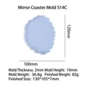 DIY 514C irregular wave coaster silicone mold with light blue mirror finish - Mirror Coaster Mold 514C