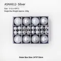 Silver Christmas ball set with 40pcs shiny, matte, and glitter ornaments for tree decor - Ansx612 (silver) 40-pack