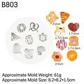 Mini multi-cavity silicone mold with shapes of cat, bear, and donut for DIY crafts - Animal Donut Mixed Shapes Mold (B803) / Gray