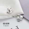 Macro detail of silver punk-style alloy heart pendants showing 11mm and 14mm sizes - Silver Irregular Geometric Decorative Bead (4646#)