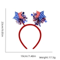 Detailed dimensions of patriotic star headband with dimensions 23cm by 19cm and 17.5g weight - Double Star Streamer Style