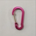 Pink aluminum alloy wire gate carabiner with a polished finish for outdoor gear - Rose Red
