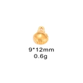 Golden seashell charm pendant in 9x12mm stainless steel for DIY jewelry making - Shell 2