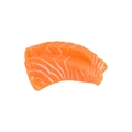 Modèle alimentaire de sashimi de saumon en PVC réaliste avec de vives rayures orange - Sashimi de saumon double couche clair