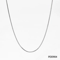 Minimalist silver-toned stainless steel snake bone chain necklace in variant PDD904 - Single Layer Silver (PDD904)