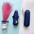 Mini paraguas azul marino de 5 pliegues con protección solar UPF50+ y funda de cápsula - 5 Pliegues 8 Varillas sin Caja de Cápsula / Azul Marino Espesado