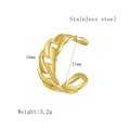 Golden vintage hollow cuban chain ring in stainless steel with size and weight specs - Gold