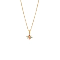 Collier en acier doré avec pendentif étoile octagramme coloré en émail brillant - Style d'Étoile Octogonale(11#)