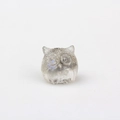 Cute transparent crystal owl figurine with detailed engraving for office desk decor - 12 Labradorite