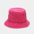 Chapeau bob en coton délavé rose foncé avec œillets d'aération en métal - M (56-58cm) / Rose rouge
