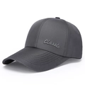 Dunkelgraue Baseballkappe mit Classic-Stickerei und atmungsaktivem Mesh-Gewebe-Detail - Grau