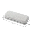 Funkelndes Strass-Brillenetui fürs Auto, silberne Hartschale mit 17x7x3cm Abmessungen - Silber
