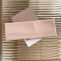 Pink elastic knitted ribbed headband for women, soft wide yoga and makeup hair accessory - Soft Pink