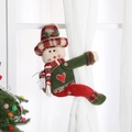Christmas snowman plush curtain buckle holder for festive holiday home window decoration - Snowman