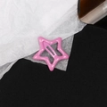 Y2K star-shaped hair clip in vibrant bright pink gloss finish for girls - Light Plum