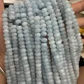 Strand of light blue natural abacus stone beads for DIY jewelry making and crafts - Enhanced Aquamarine / 5*8mm (approx. 73 pcs/strand)