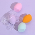 Makeup sponge set with pink, purple, orange, and blue blenders in various shapes - Slanted-OPP Bag / Pink