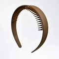 Brown non-slip headband with inner teeth for facial care, matte finish for women - 3# Matte Brown