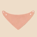 Soft coral pink cotton gauze baby bandana bib with adjustable snap buttons - Coral Pink