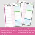 Planner settimanale A4 rosa con rilegatura a spirale e 52 pagine per abitudini - Piano Settimanale a Spirale - Stile D