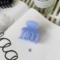 Eleganter einfarbig blauer Haarklammer für hohe Pferdeschwänze im minimalistischen Stil - Himmelblau (Mittel 4,8 cm)