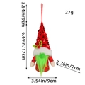 Hängender Weihnachtswichtel mit roter Paillettenmütze, grünem Bart und 17cm Höhe - Roter Paillettenhut Weihnachtsdruck