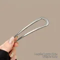 Épingle à cheveux argentée en U avec gland papillon, pic à cheveux élégant en métal de 11cm - Style Lisse en U (#213) / 11CM (18,7g) / Argent