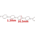 Textured 1.3mm hexagonal stainless steel link chain for DIY jewelry making - Steel Color Handmade Polygon Chain 16.5mm