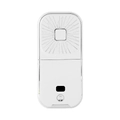 Mini ventilatore portatile bianco con finitura argento e schermo display digitale LCD - Display Digitale Aggiornato Bianco