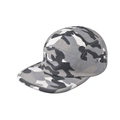 Detail van 5-panel pet van grijs camouflage katoen met metalen ventilatiegaatjes - Verstelbaar (56-60cm) / Grijs Camouflage