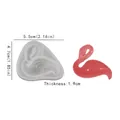 Flamingo resin silicone mold with 5.5cm pink resin craft example for DIY necklace - Flamingo Pendant