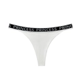 Tanga deportivo de algodón blanco con cinturilla elástica y letras PRINCESS - S / Blanco