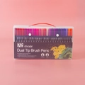 Coffret de 72 feutres aquarelle à double pointe avec étui de transport pratique - 72 Couleurs/Boîte portable