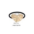 Golden heart-shaped hair tie with irregular texture and high elasticity black cord - Pleated Heart