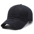 Breathable black camouflage mesh baseball cap with Classic embroidery for men and women - Navy Blue