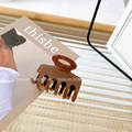Elegant brown acetate hair claw clip for French style updo hairstyles on bamboo tray - Strange Claw-Light Coffee / 5.7cm