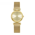 Elegant gold SAMDA women's watch with minimalist dial and Milanese mesh strap - Gold (Mesh Strap)