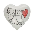 18-inch heart-shaped foil balloon for Mother Day featuring Te Amo Mamá lettering - 18 Inch Simple Handwriting Heart I Love You Mom (TX091)