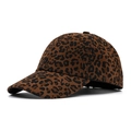 Classic leopard print baseball cap in brown tones with stylish curved brim design - Adjustable / Coffee Leopard