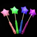 LED-Stern-Feenstäbe in Pink, Grün, Blau und Lila mit flexiblen Federgriffen - Pentagramme