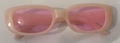Retro pink rectangular thick frame sunglasses with matching translucent pink lenses - Jelly Pink Frame Pink Lens