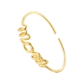Orecchini a cerchio minimalisti MOM placcati oro 18K regalo per la festa della mamma - Oro